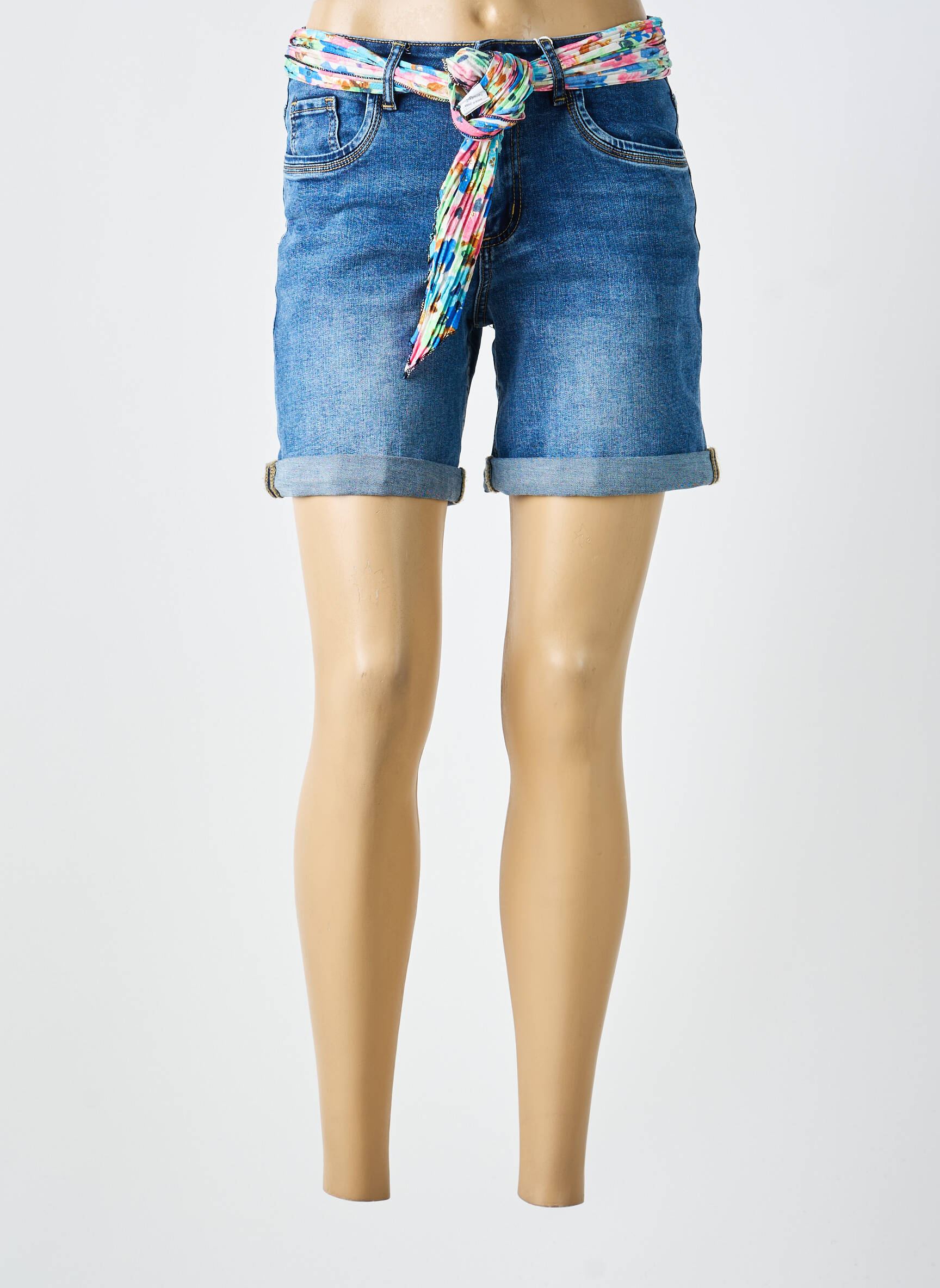 Șort țesătură denim mărime normală gri MAISON ONADO femeie