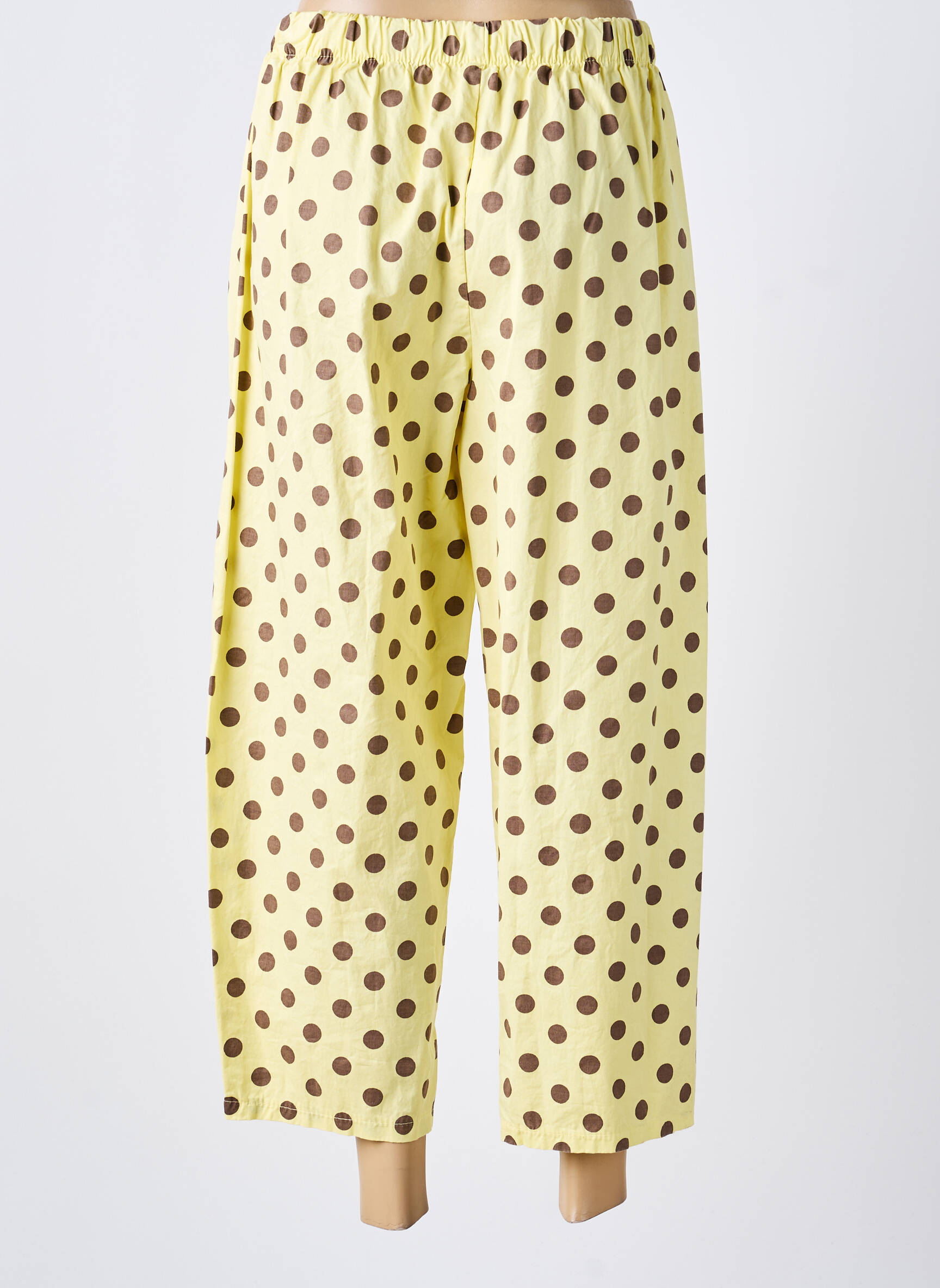 Pantalon drept elasticitate mărime normală galben FARFALLA femeie