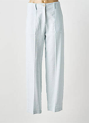 Pantalon drept talie cu cleme talie înaltă albastru ATTIC AND BARN femeie