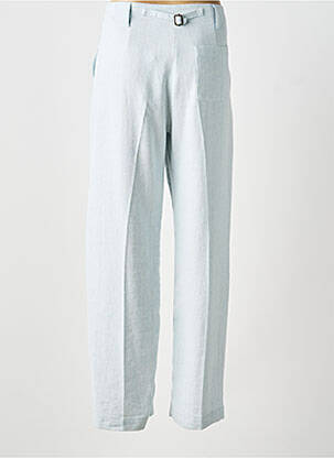 Pantalon drept talie cu cleme talie înaltă albastru ATTIC AND BARN femeie