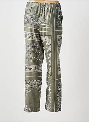 Pantalon drept țesătură poplin mărime normală verde DESTIN femeie