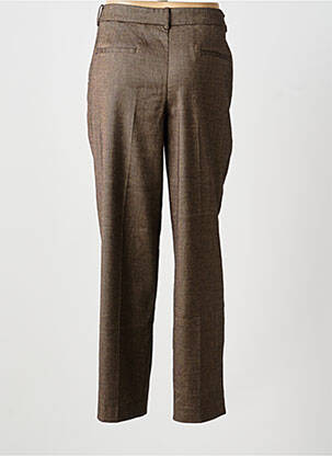 Pantalon drept talie cu cleme talie joasă maro JANE BLUE femeie