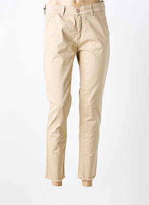 Pantalon chino elasticitate mărime normală bej FIVE femeie