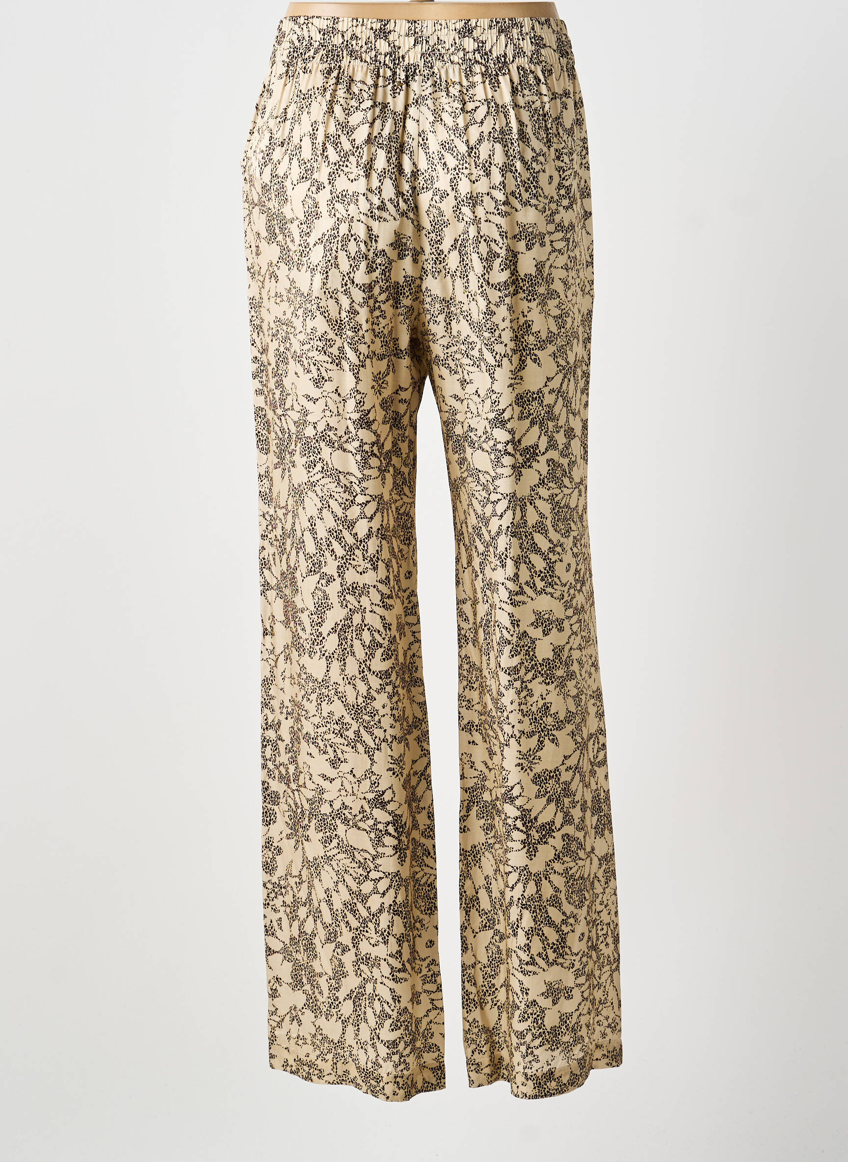 Pantalon drept talie elastică mărime normală bej GOLDEN GOOSE femeie