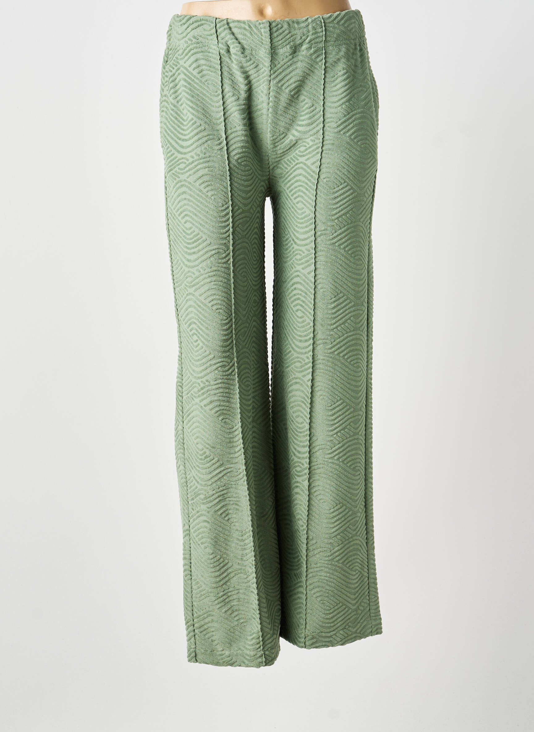 Pantalon drept elasticitate mărime normală verde BENSIMON femeie