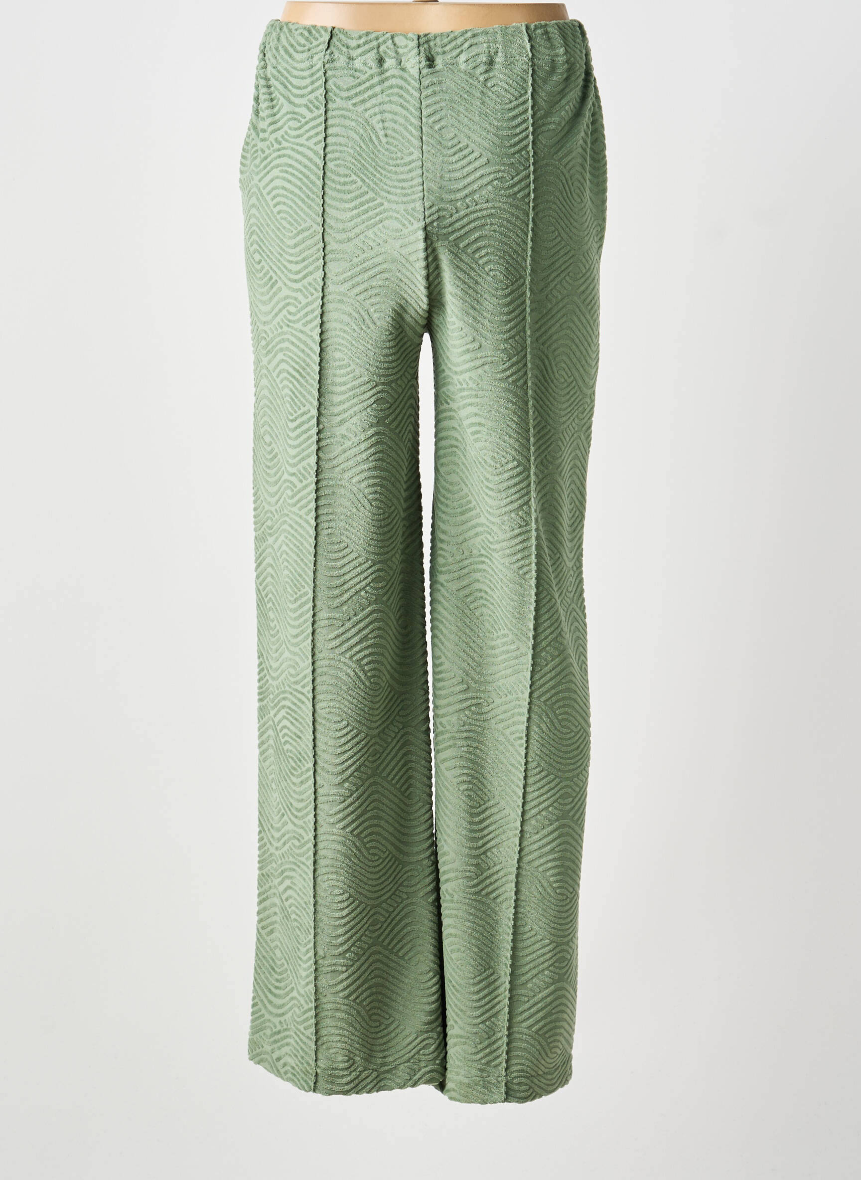 Pantalon drept elasticitate mărime normală verde BENSIMON femeie