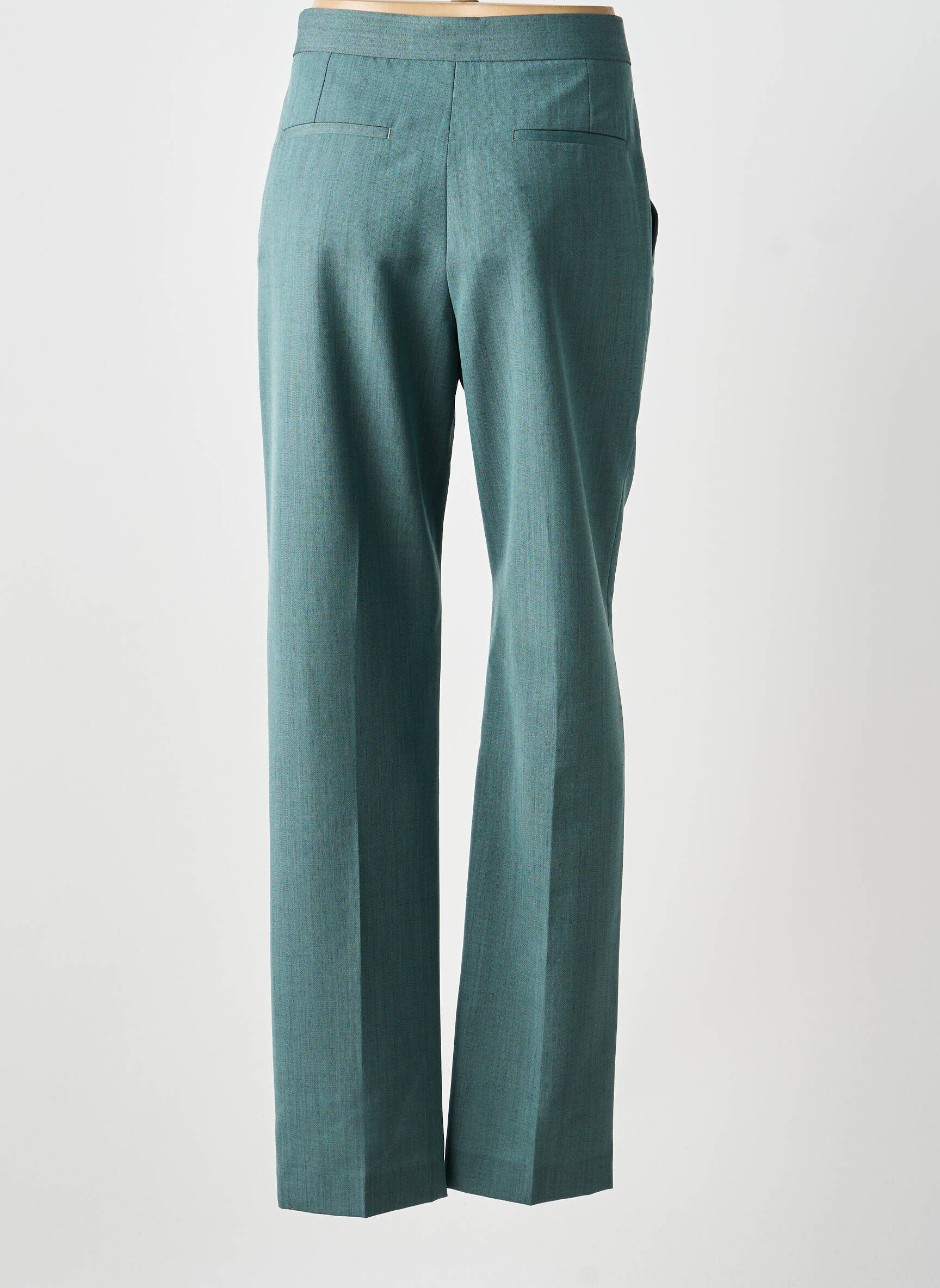 Pantalon drept talie cu cleme mărime normală verde SOEUR femeie