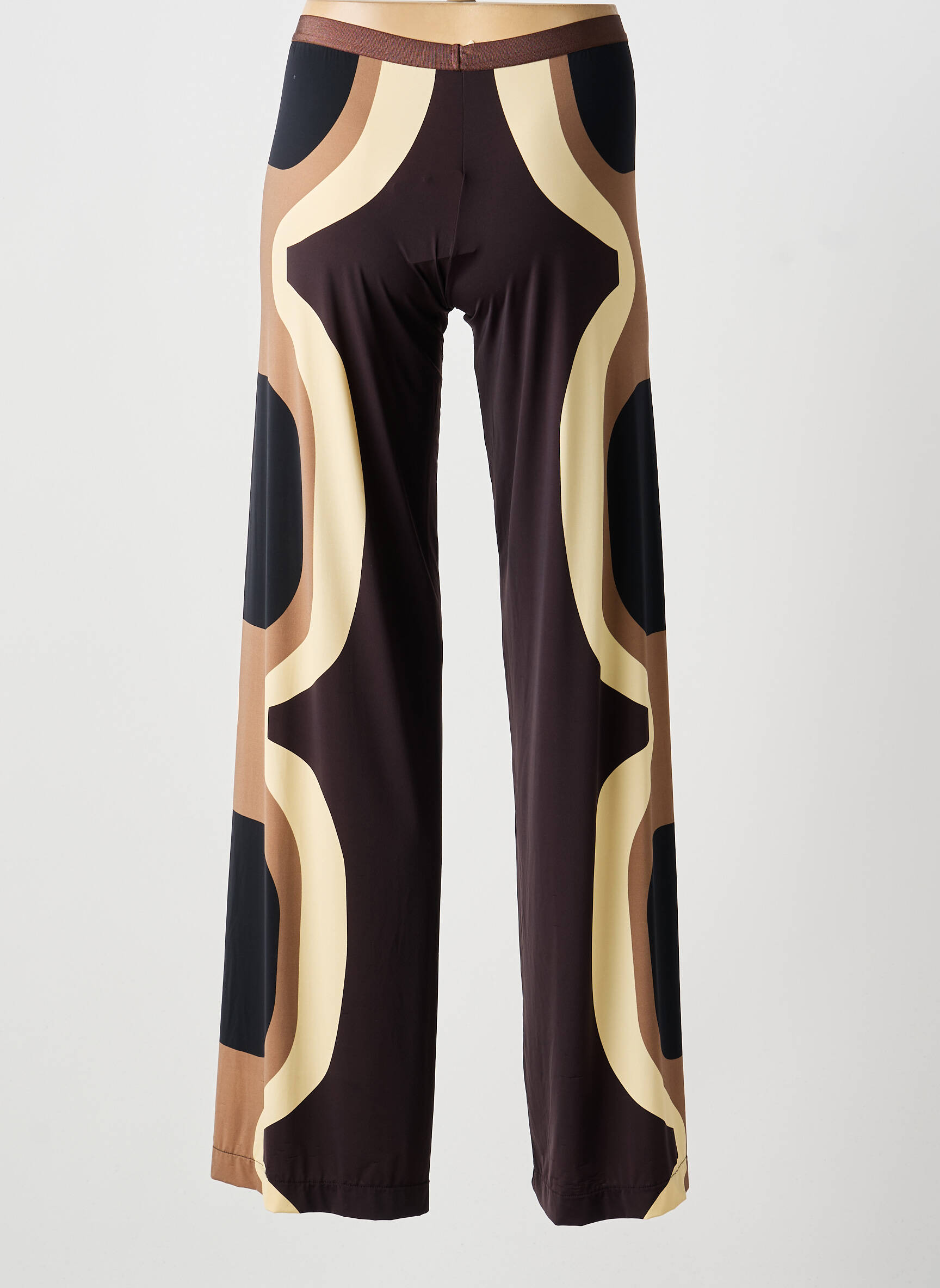 Pantalon larg croială fluidă mărime normală maro SIYU femeie