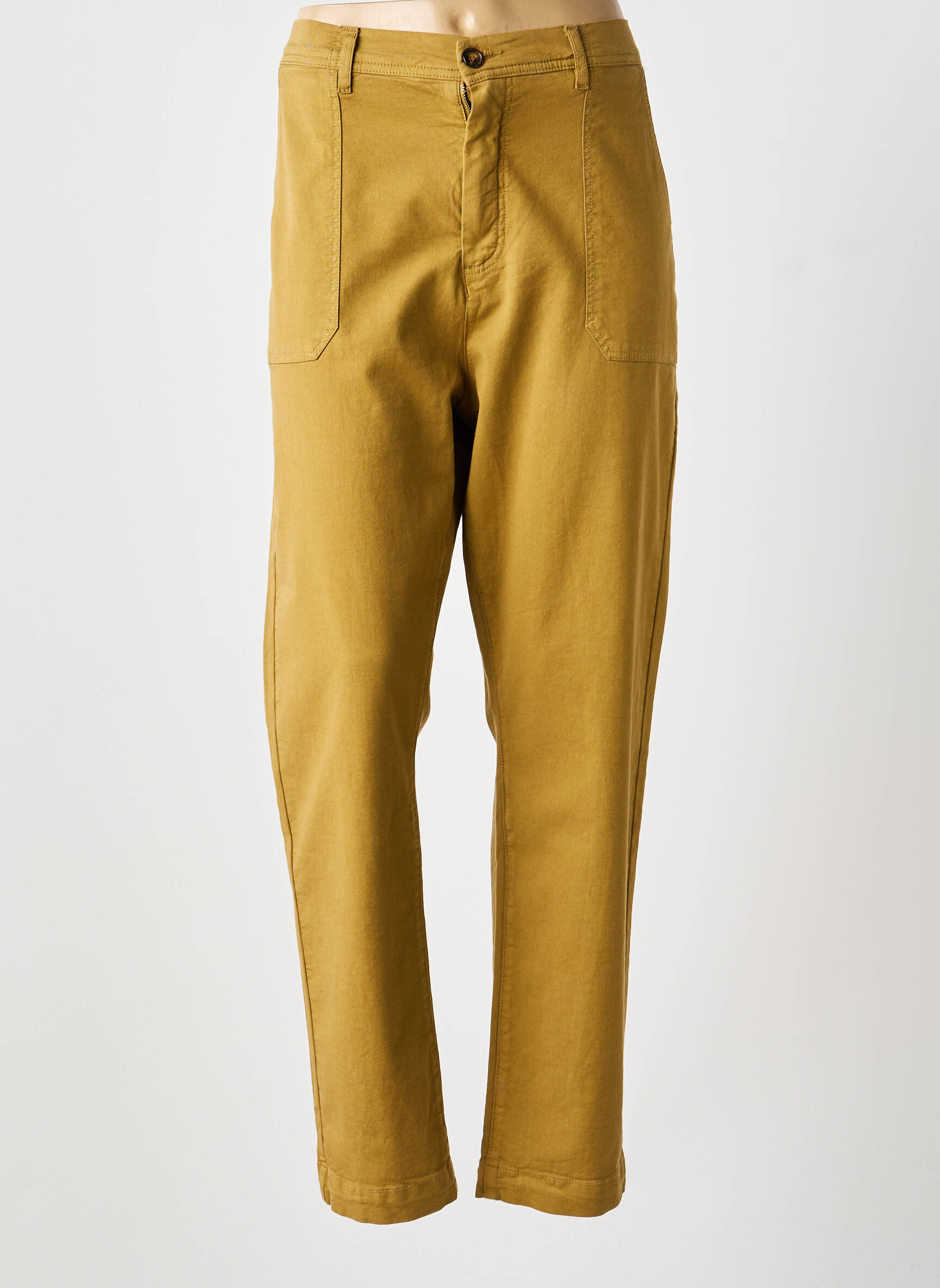 Pantalon drept elasticitate mărime normală galben HOD femeie