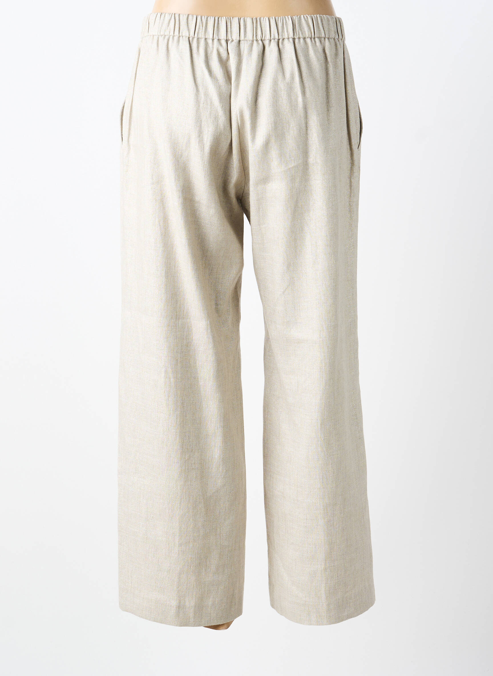 Pantalon larg buzunare mărime normală argintiu DIEGA femeie
