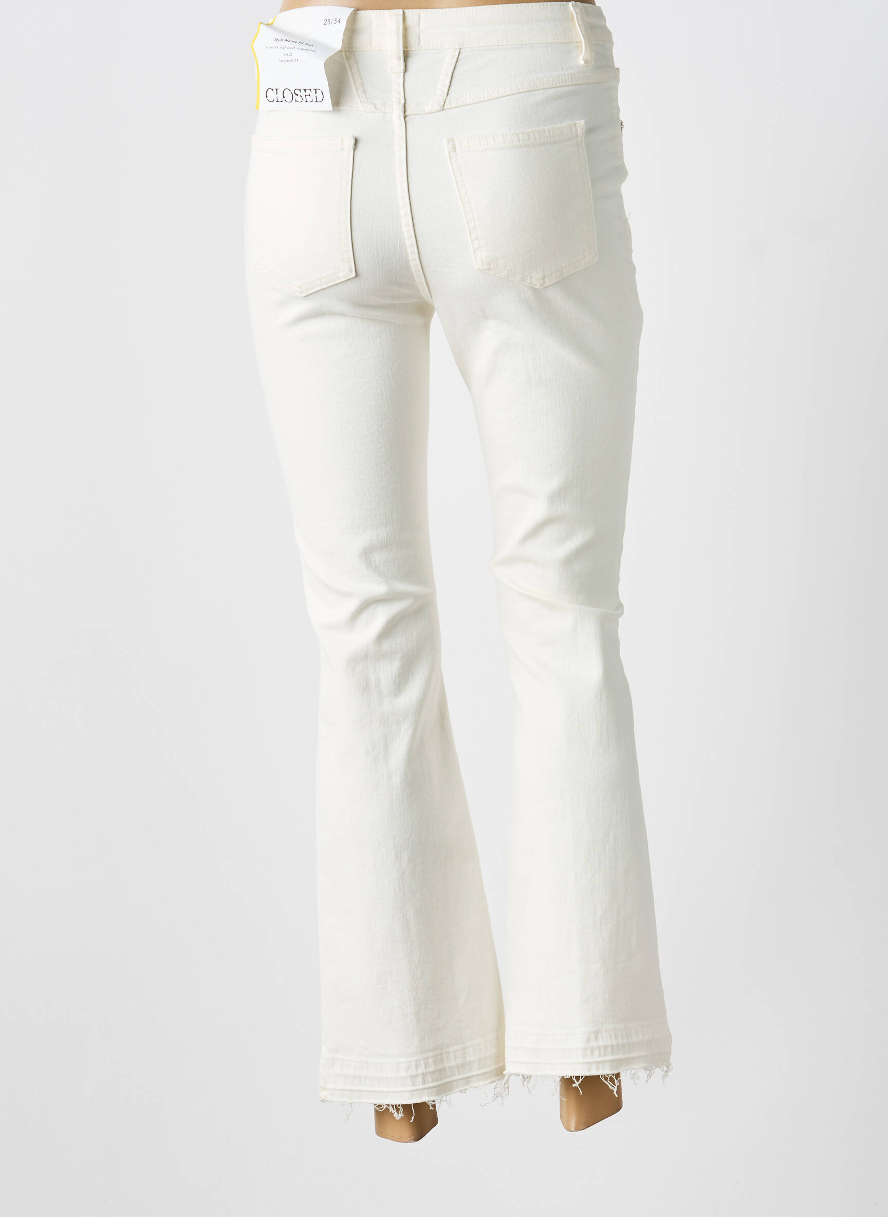 Blugi bootcut talie înaltă talie înaltă bej CLOSED femeie