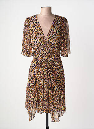 Rochie scurtă mâneci scurte mâneci scurte maro MARANT ETOILE femeie