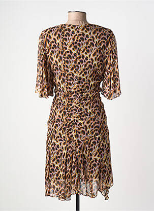 Rochie scurtă mâneci scurte mâneci scurte maro MARANT ETOILE femeie