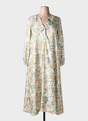 Rochie lungă mâneci lungi mâneci lungi verde MOMONI femeie