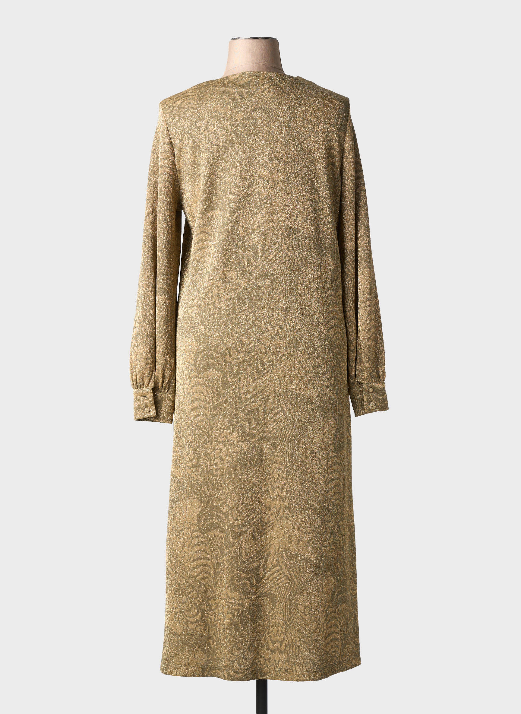 Rochie lungă mâneci lungi mâneci lungi auriu MOMONI femeie