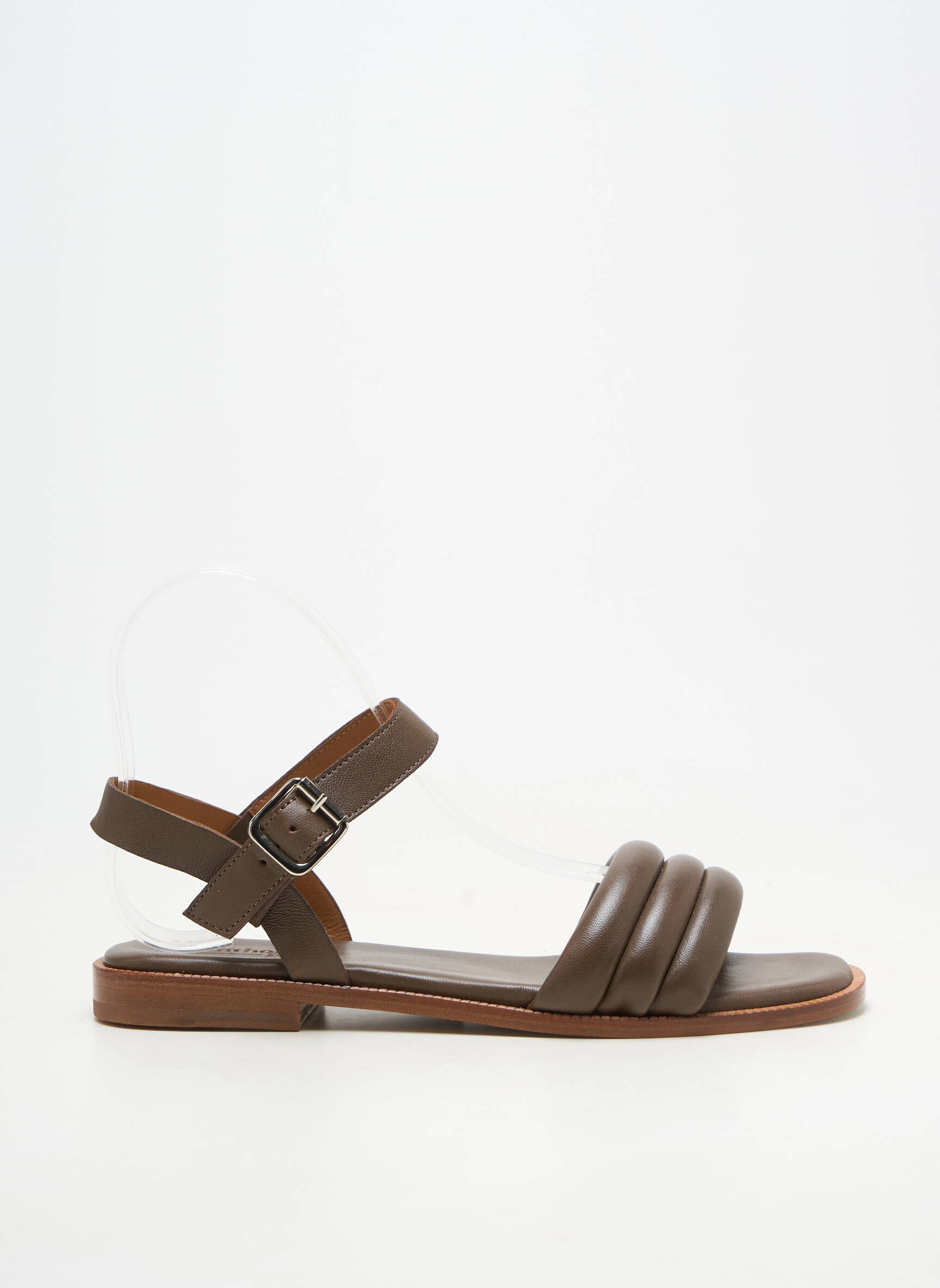 Sandale/pantofi decupați material neted toc plat până la 3 cm maro ANTHOLOGY femeie