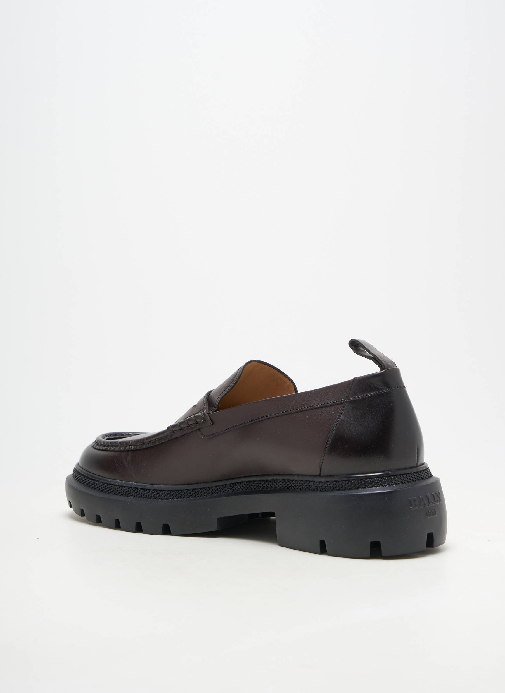 Mocasini material neted platformă maro BALLY bărbat