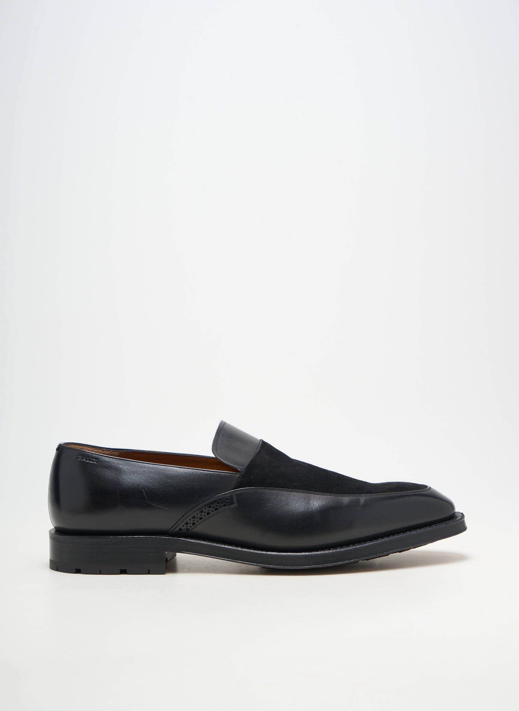 Mocasini material neted toc mic negru BALLY bărbat