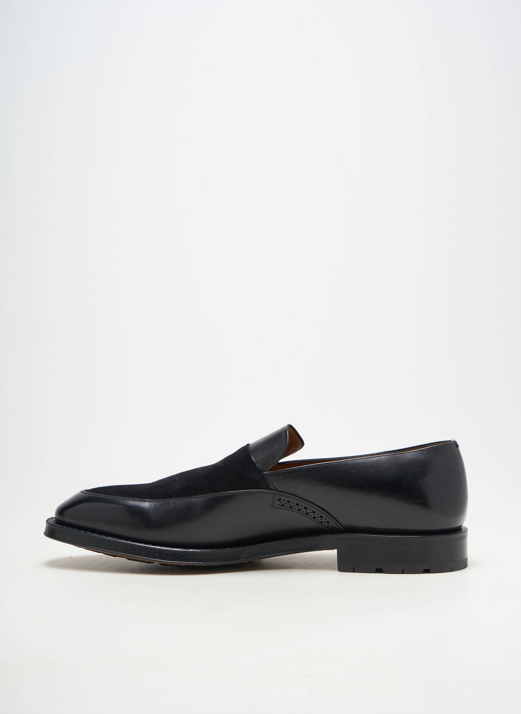 Mocasini material neted toc mic negru BALLY bărbat