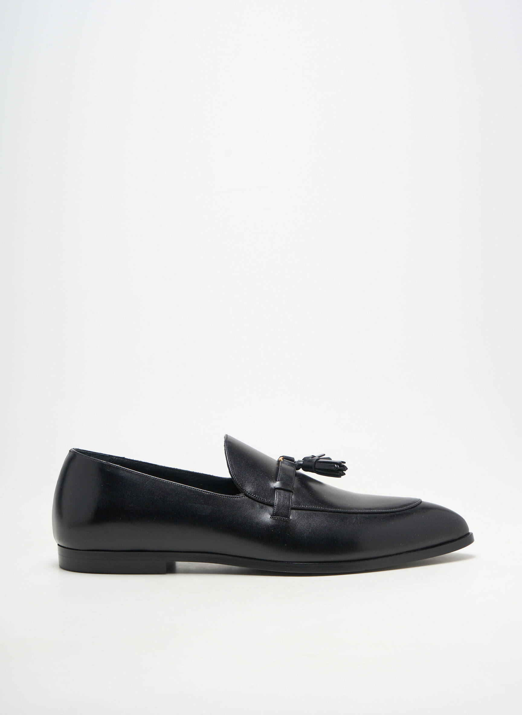 Mocasini material neted toc mic negru BALLY bărbat
