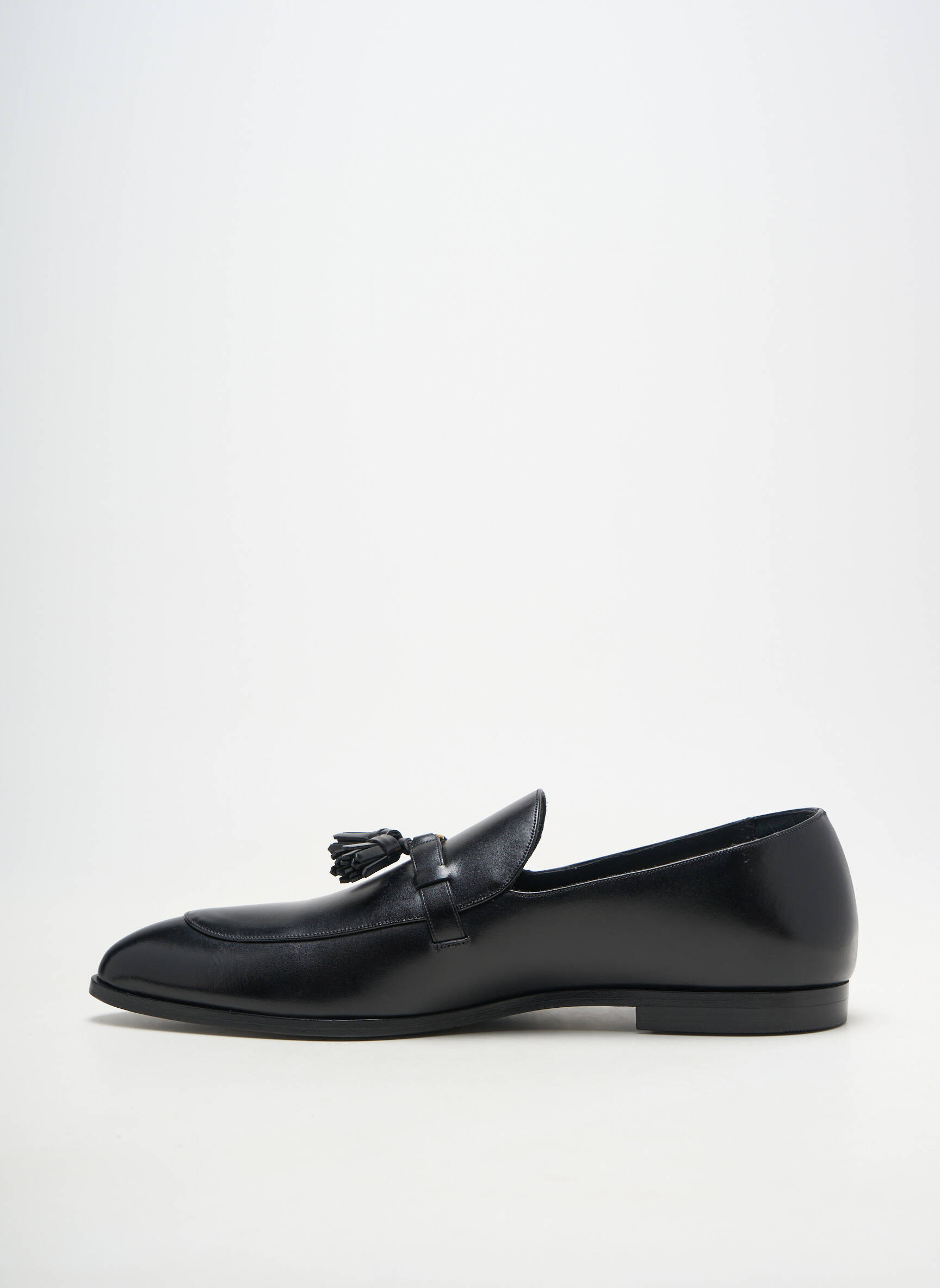 Mocasini material neted toc mic negru BALLY bărbat
