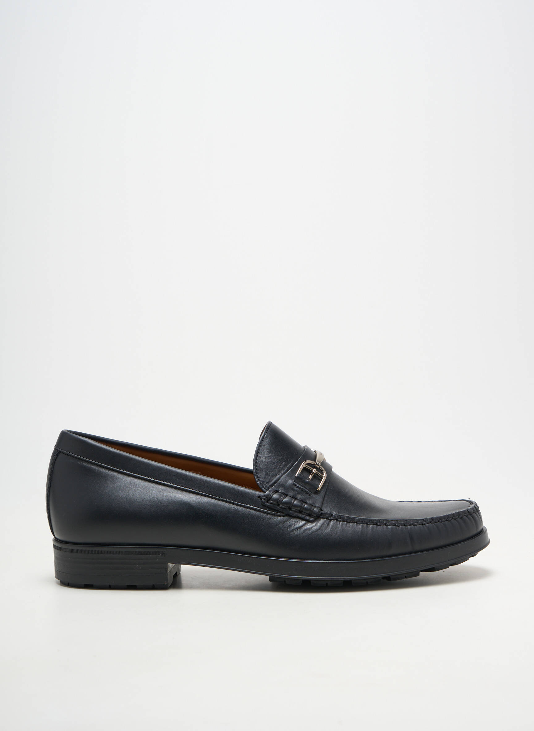Mocasini material neted toc mic negru BALLY bărbat