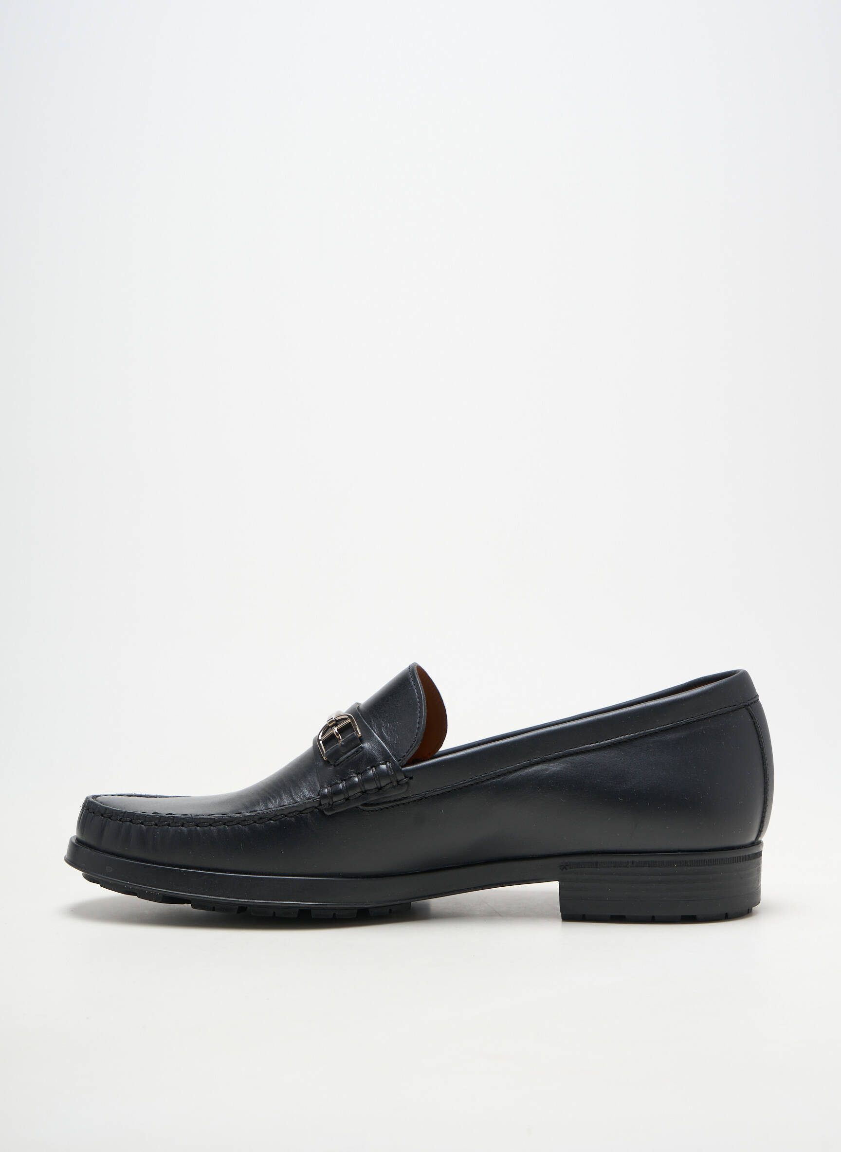 Mocasini material neted toc mic negru BALLY bărbat