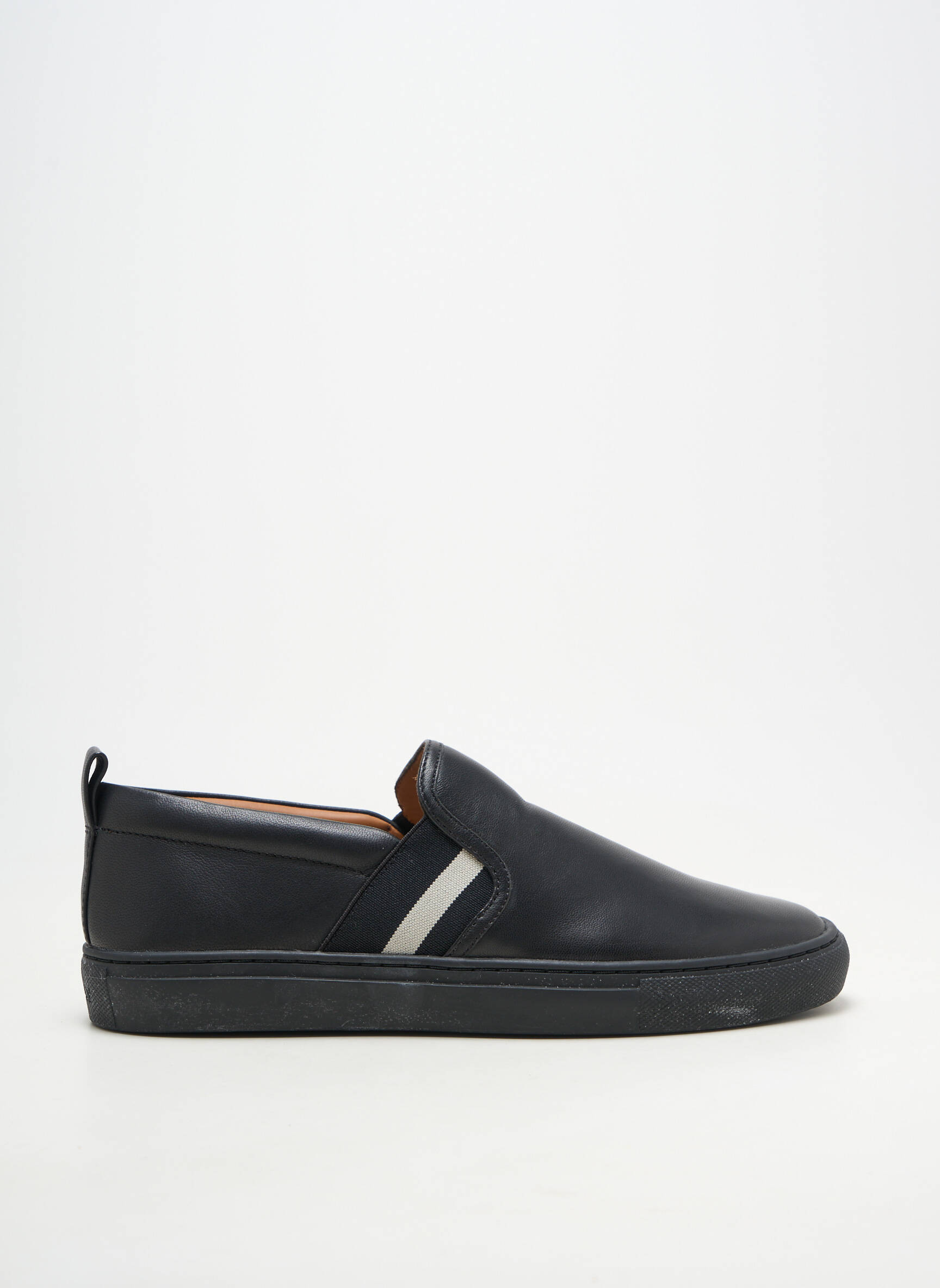 Slip-on-uri vârf rotund vârf rotund negru BALLY bărbat
