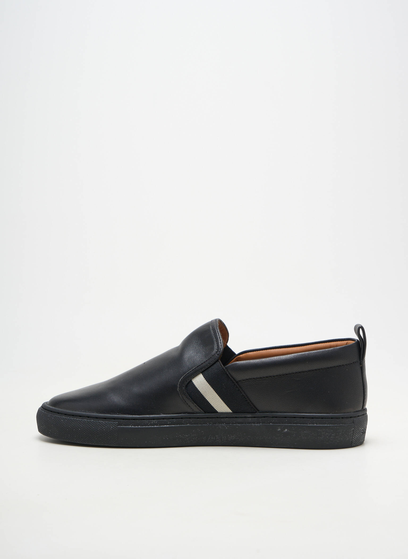 Slip-on-uri vârf rotund vârf rotund negru BALLY bărbat