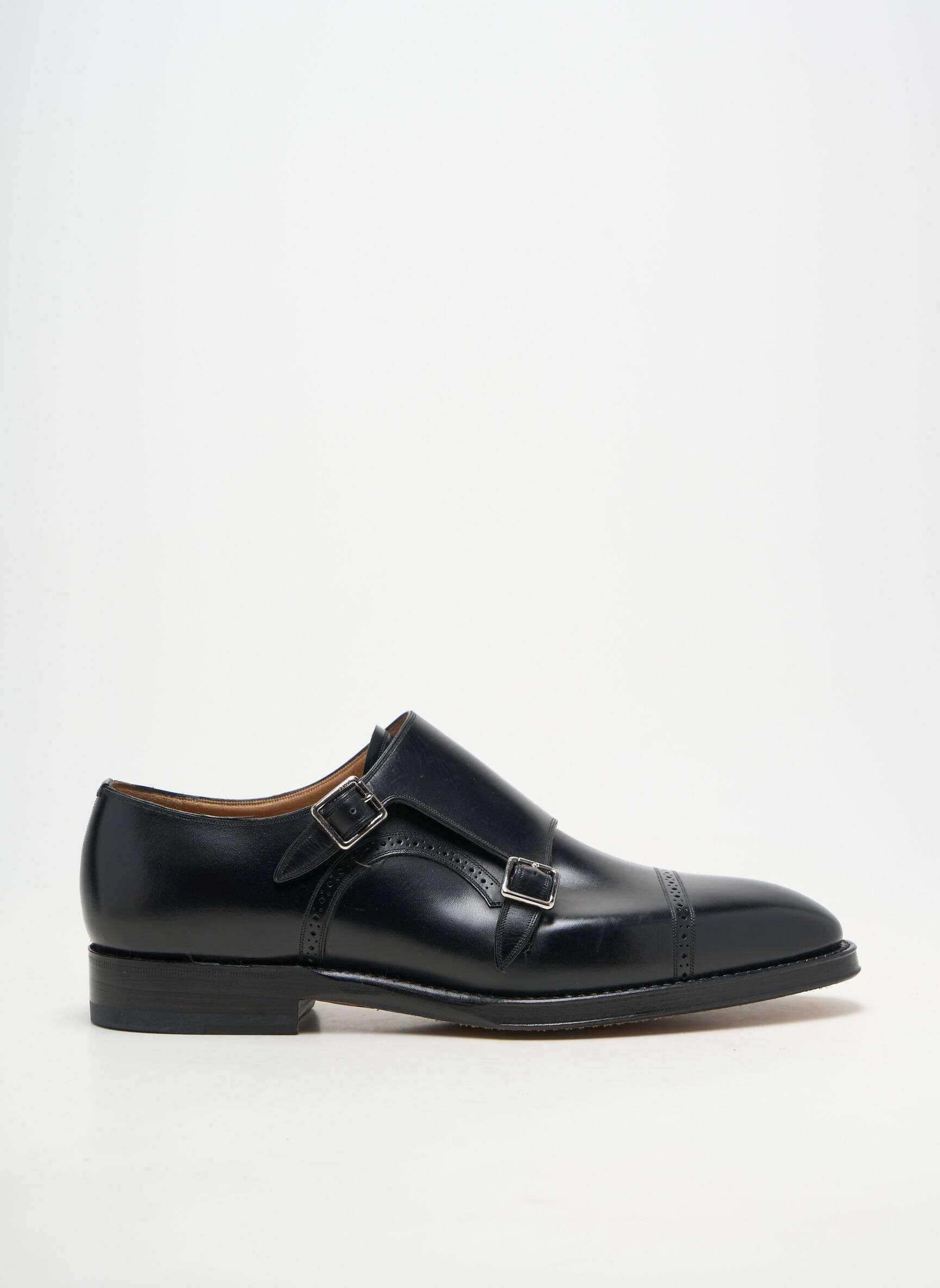Mocasini material neted toc mic negru BALLY bărbat