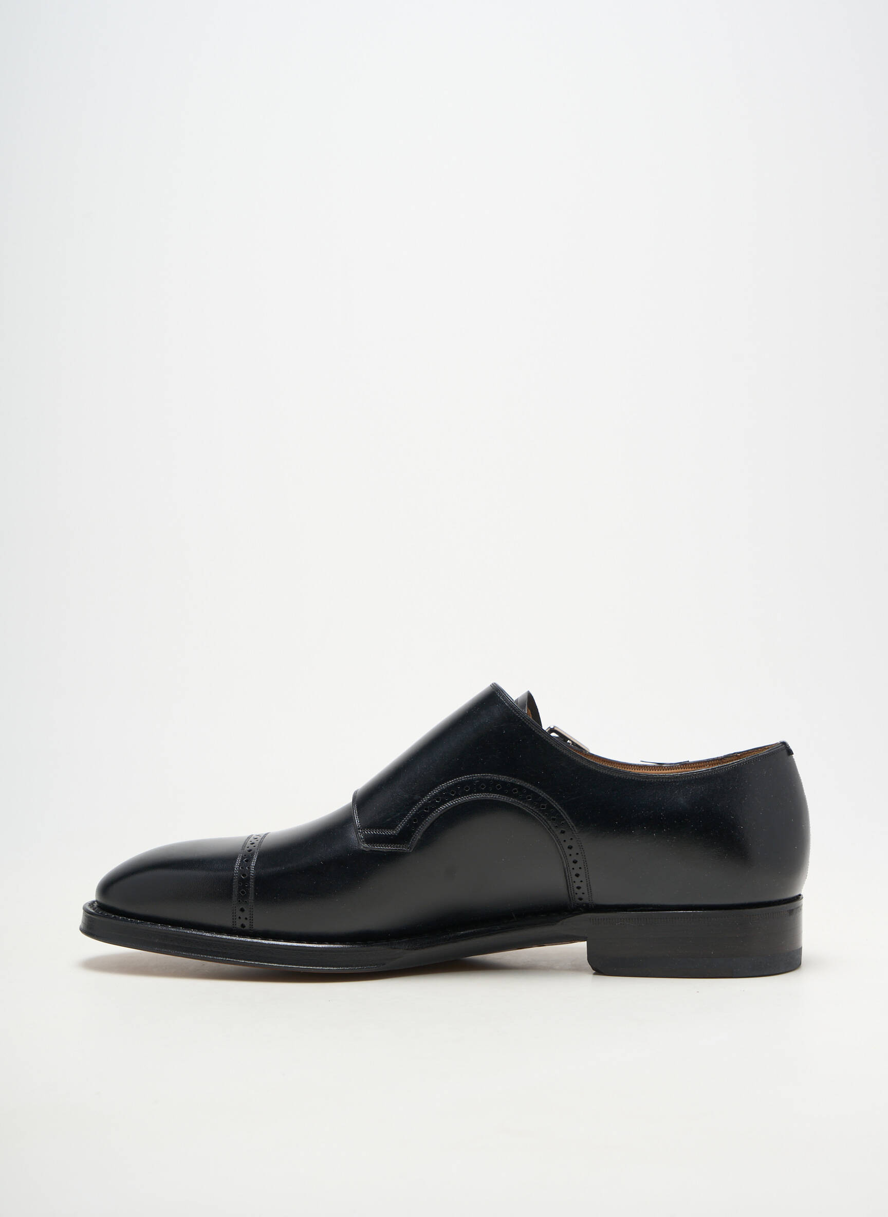 Mocasini material neted toc mic negru BALLY bărbat