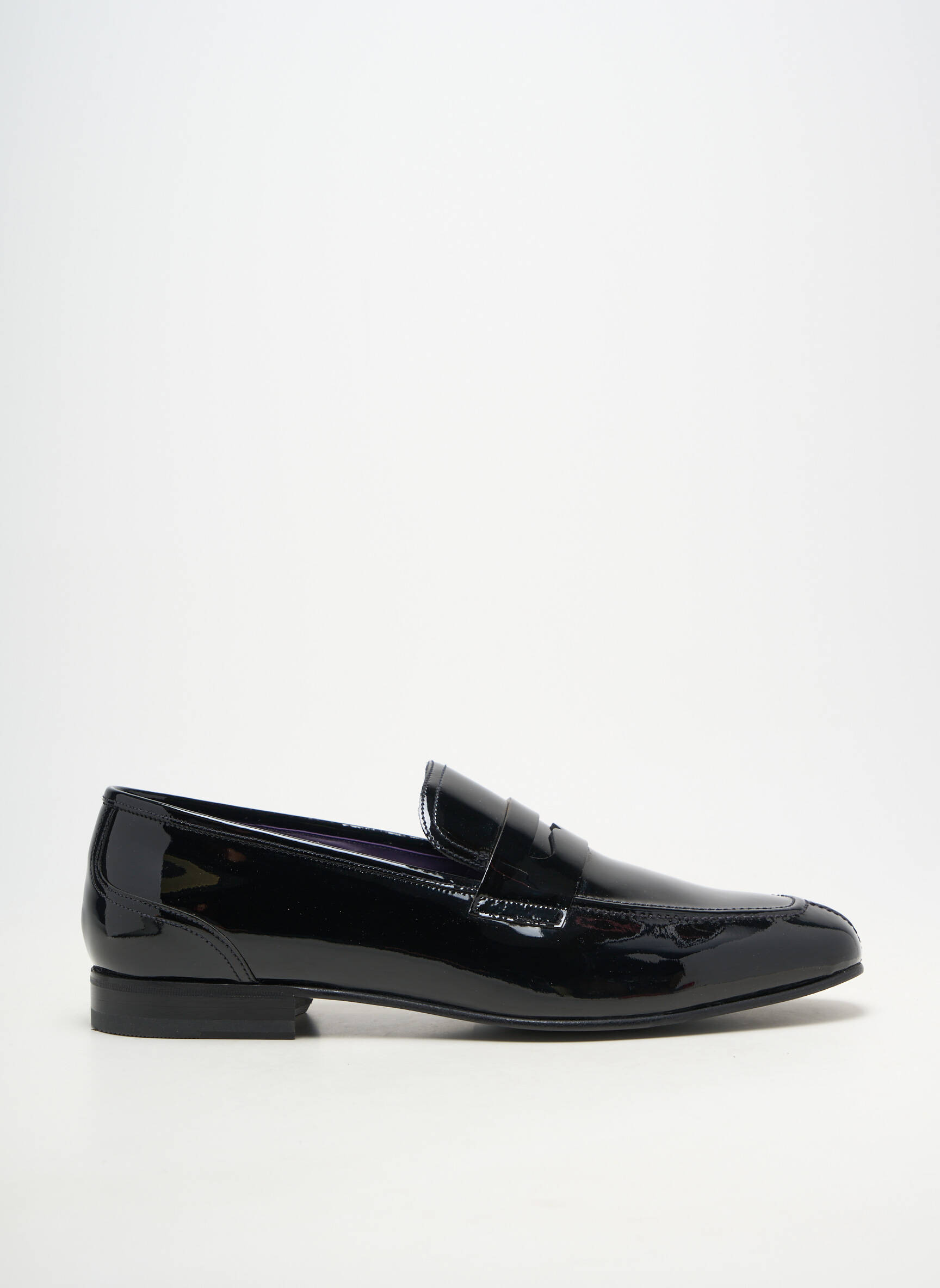 Mocasini material neted toc mic negru BALLY bărbat