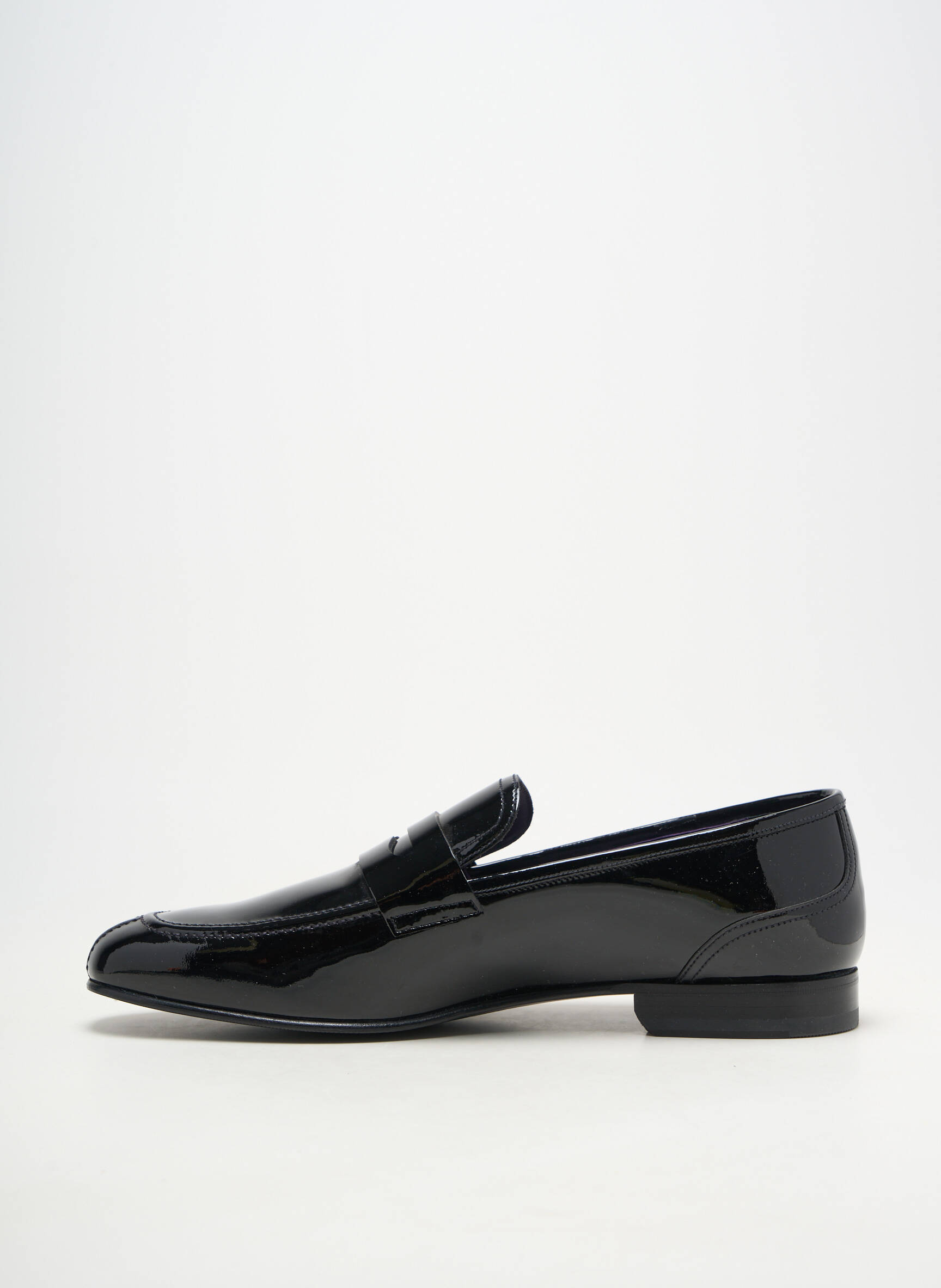 Mocasini material neted toc mic negru BALLY bărbat