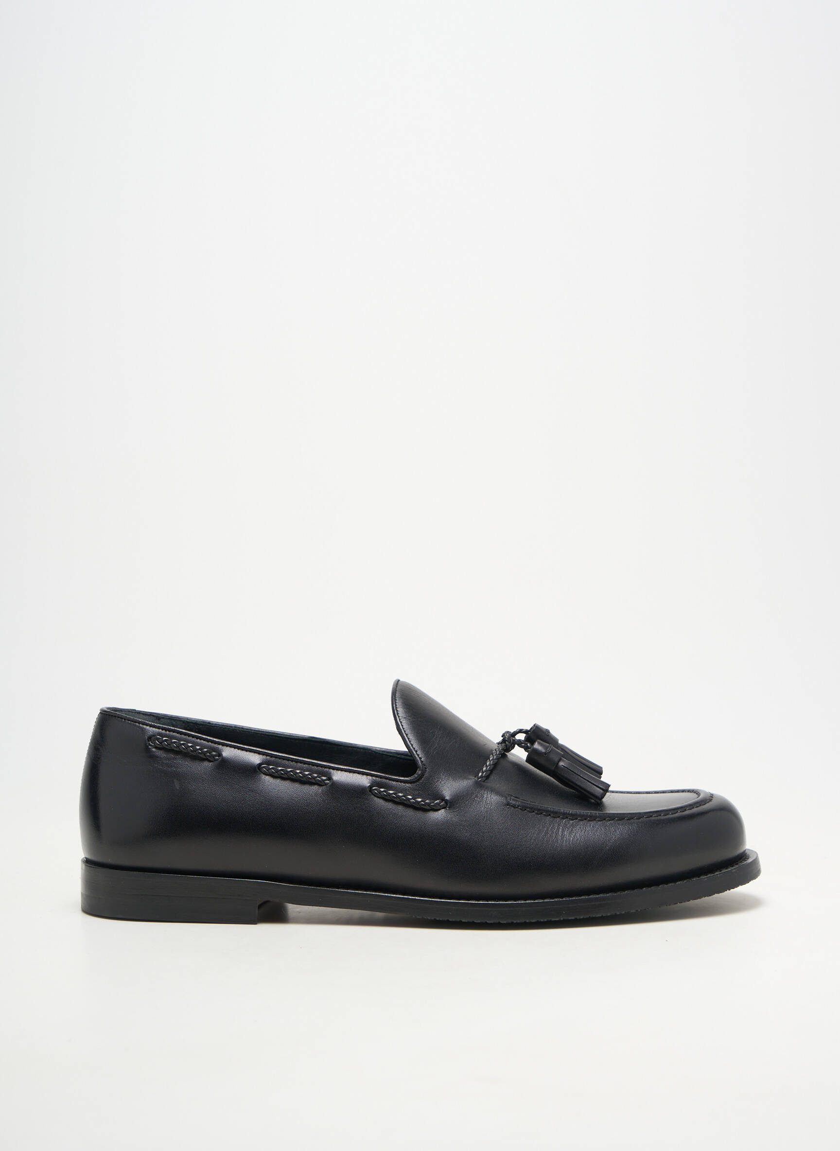 Mocasini material neted toc mic negru BALLY bărbat