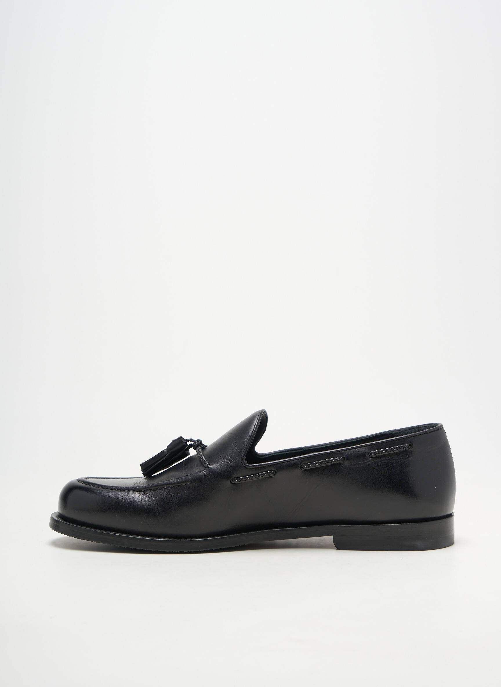 Mocasini material neted toc mic negru BALLY bărbat