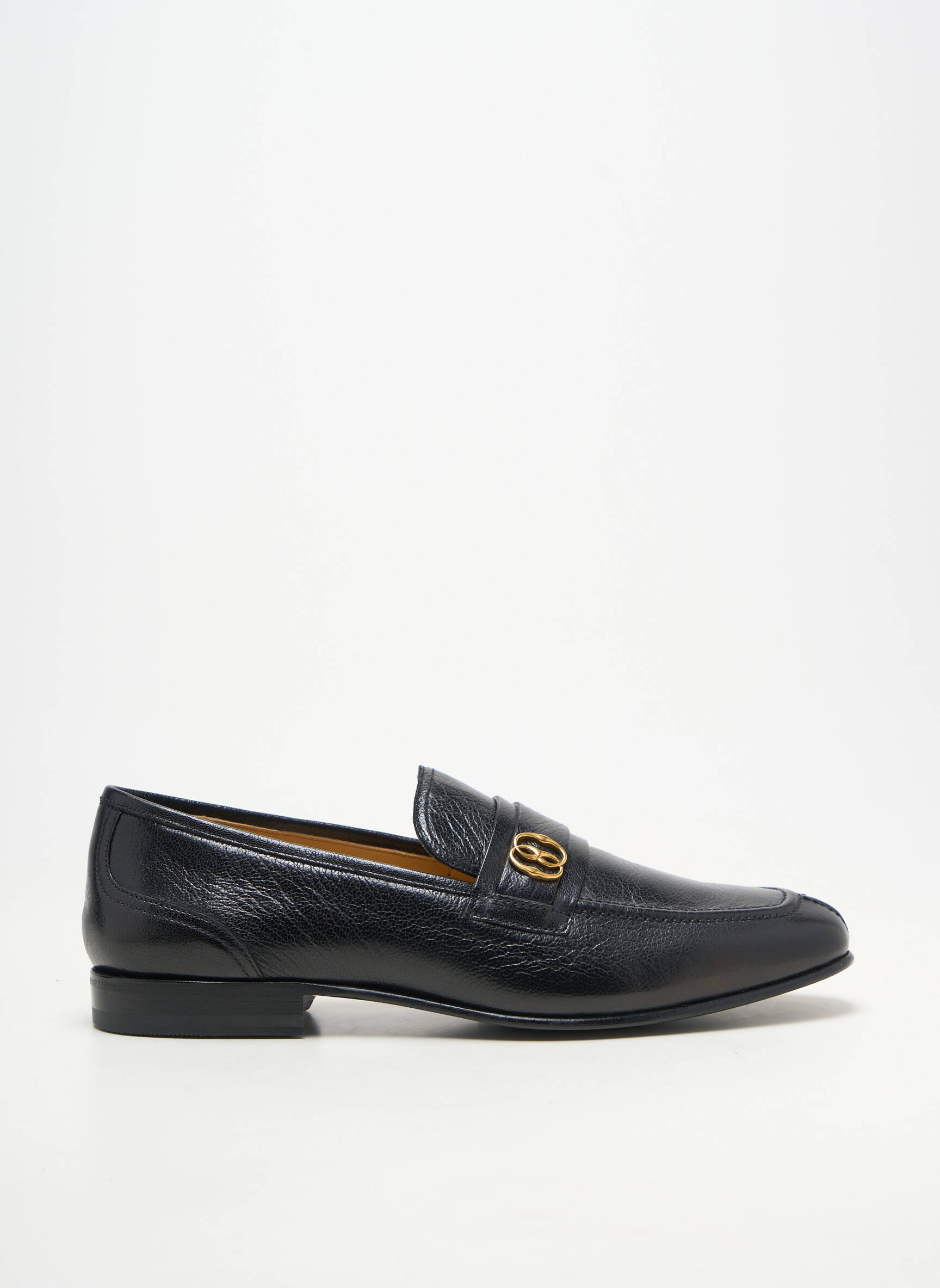 Mocasini material neted toc mic negru BALLY bărbat