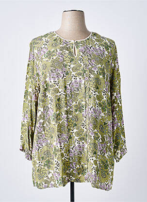 Bluză imprimeu floral mâneci lungi verde CISO femeie