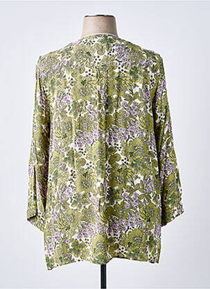Bluză imprimeu floral mâneci lungi verde CISO femeie