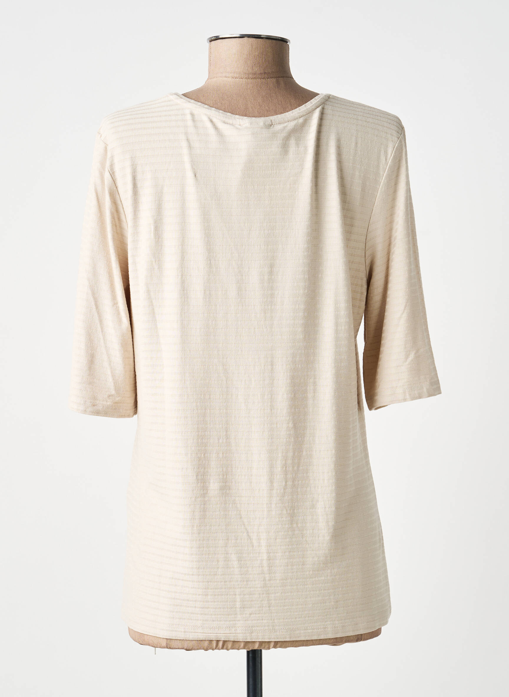 Tricou elasticitate mâneci scurte bej BARBARA LEBEK femeie