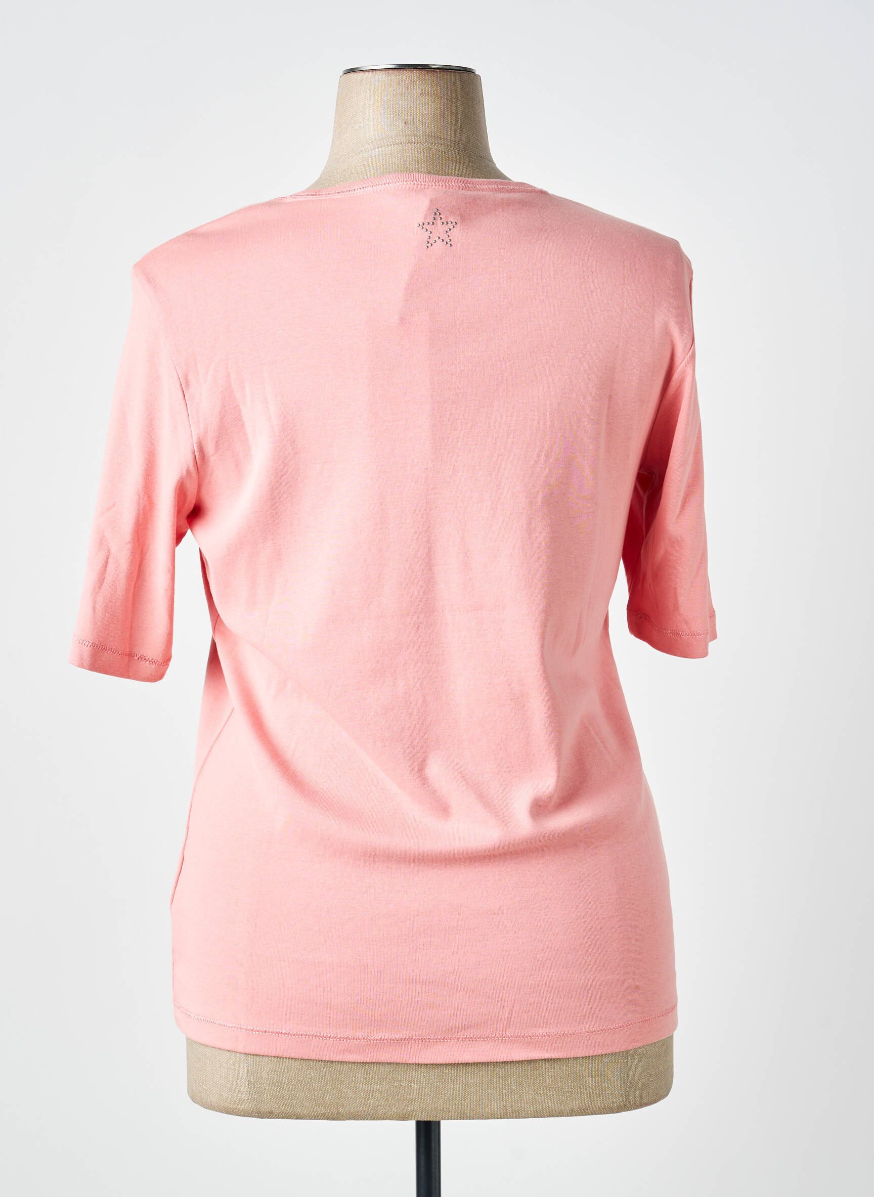 Tricou elasticitate mâneci scurte roz OLSEN femeie