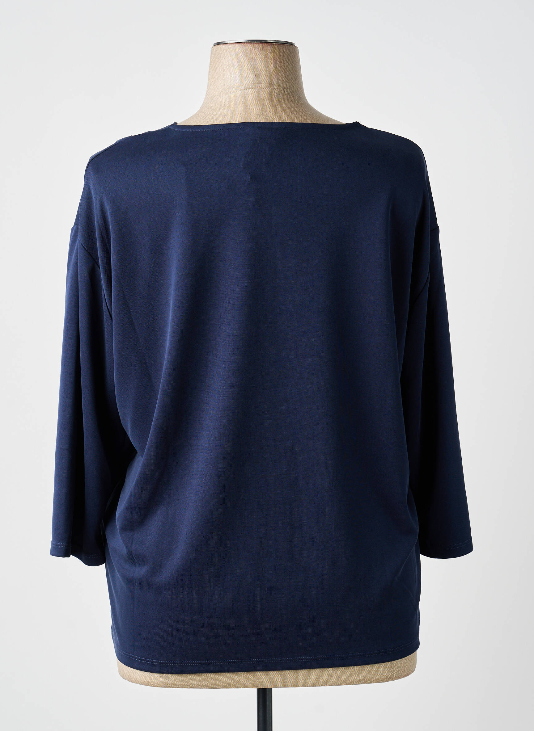 Tricou mâneci 3/4 mâneci 3/4 albastru BARBARA LEBEK femeie