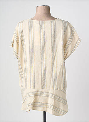 Tricou croială dreaptă mâneci scurte bej CISO femeie