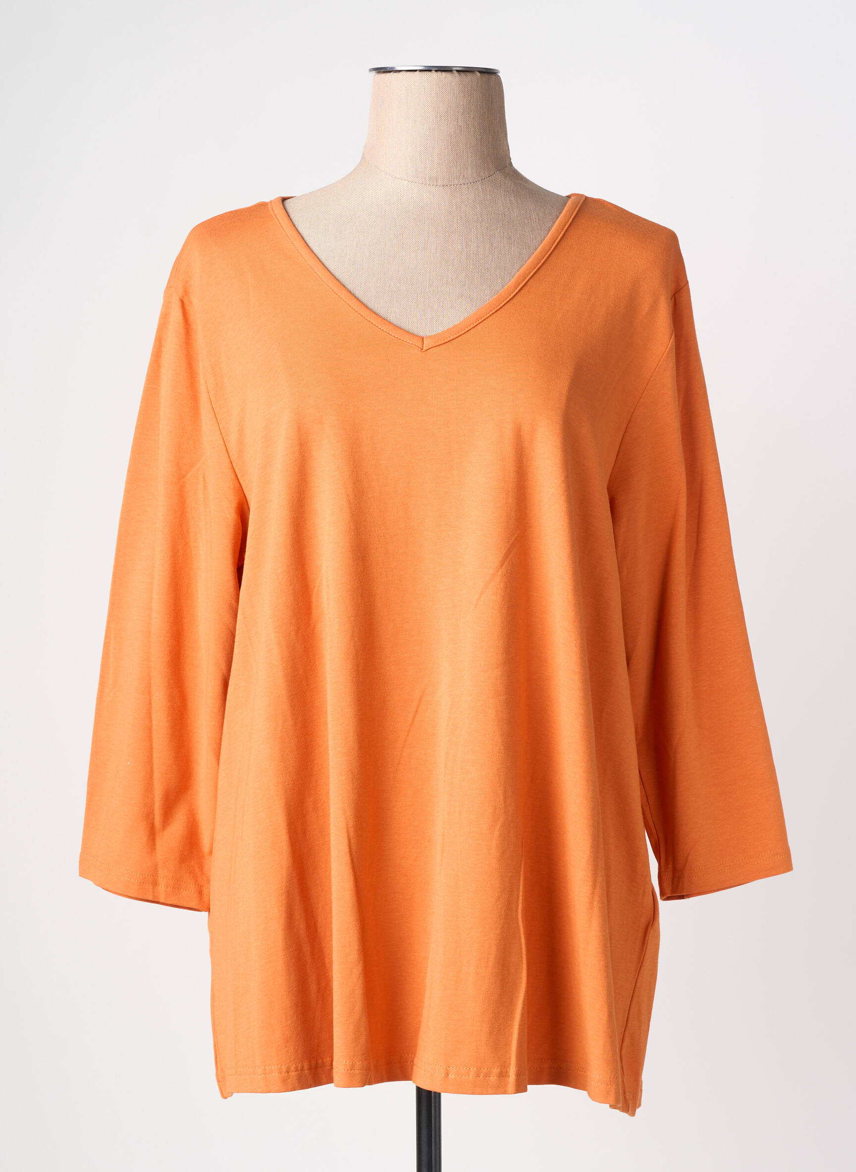 Tricou mâneci 3/4 mâneci 3/4 portocalie CISO femeie
