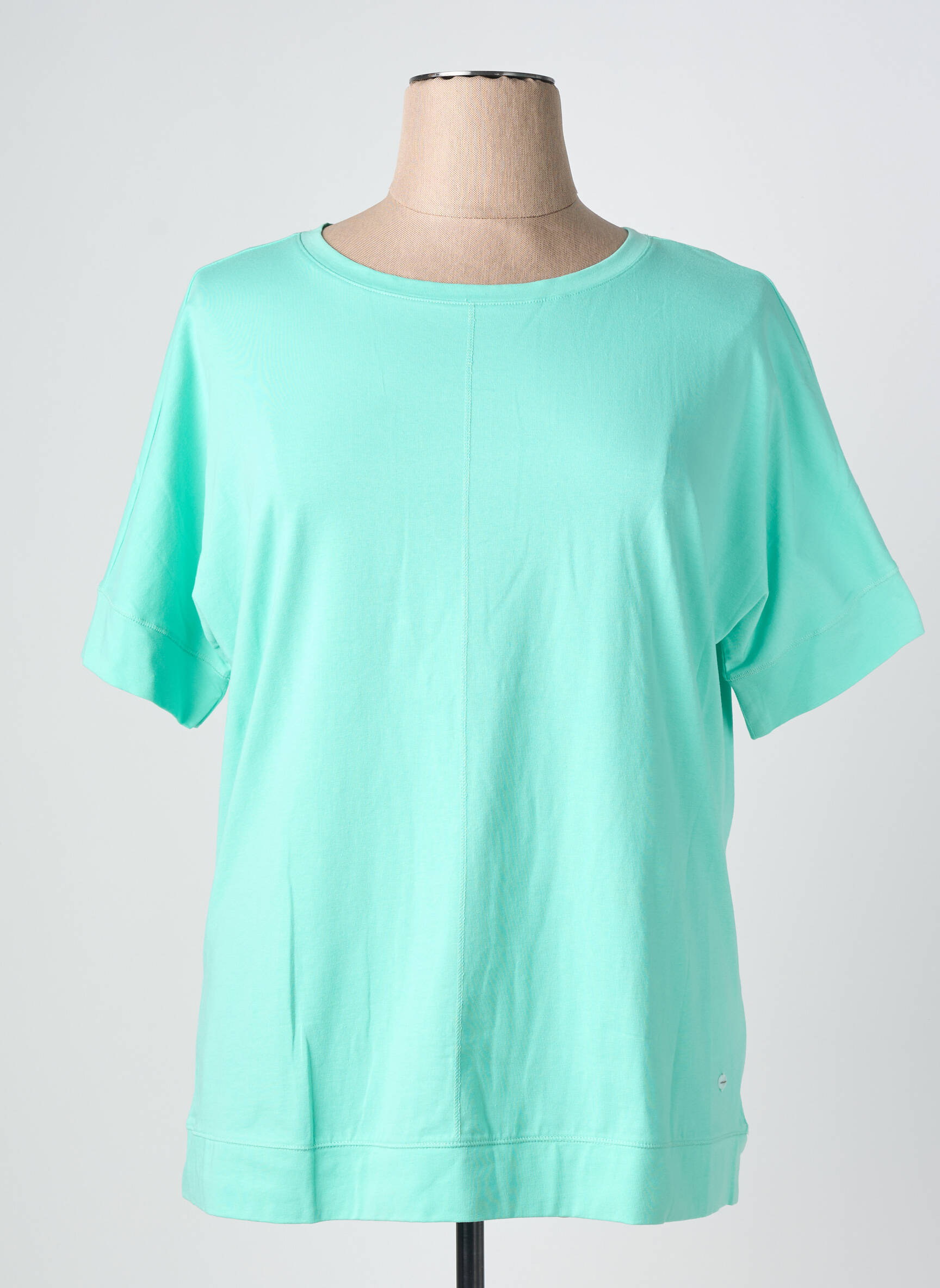 Tricou croială dreaptă mâneci scurte albastru OLSEN femeie
