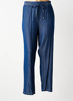 Pantalon drept țesătură poplin mărime normală albastru TINTA STYLE femeie