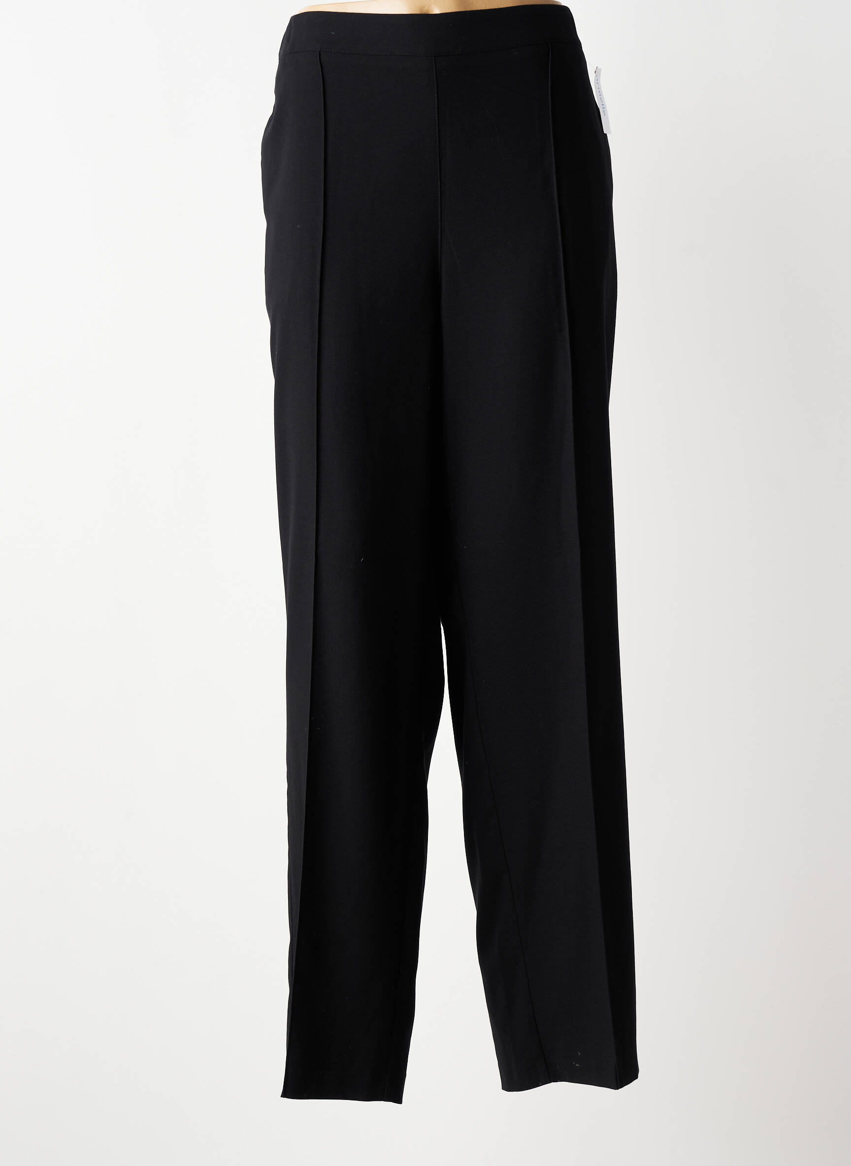 Pantalon drept țesătură crep mărime normală negru JULIE GUERLANDE femeie