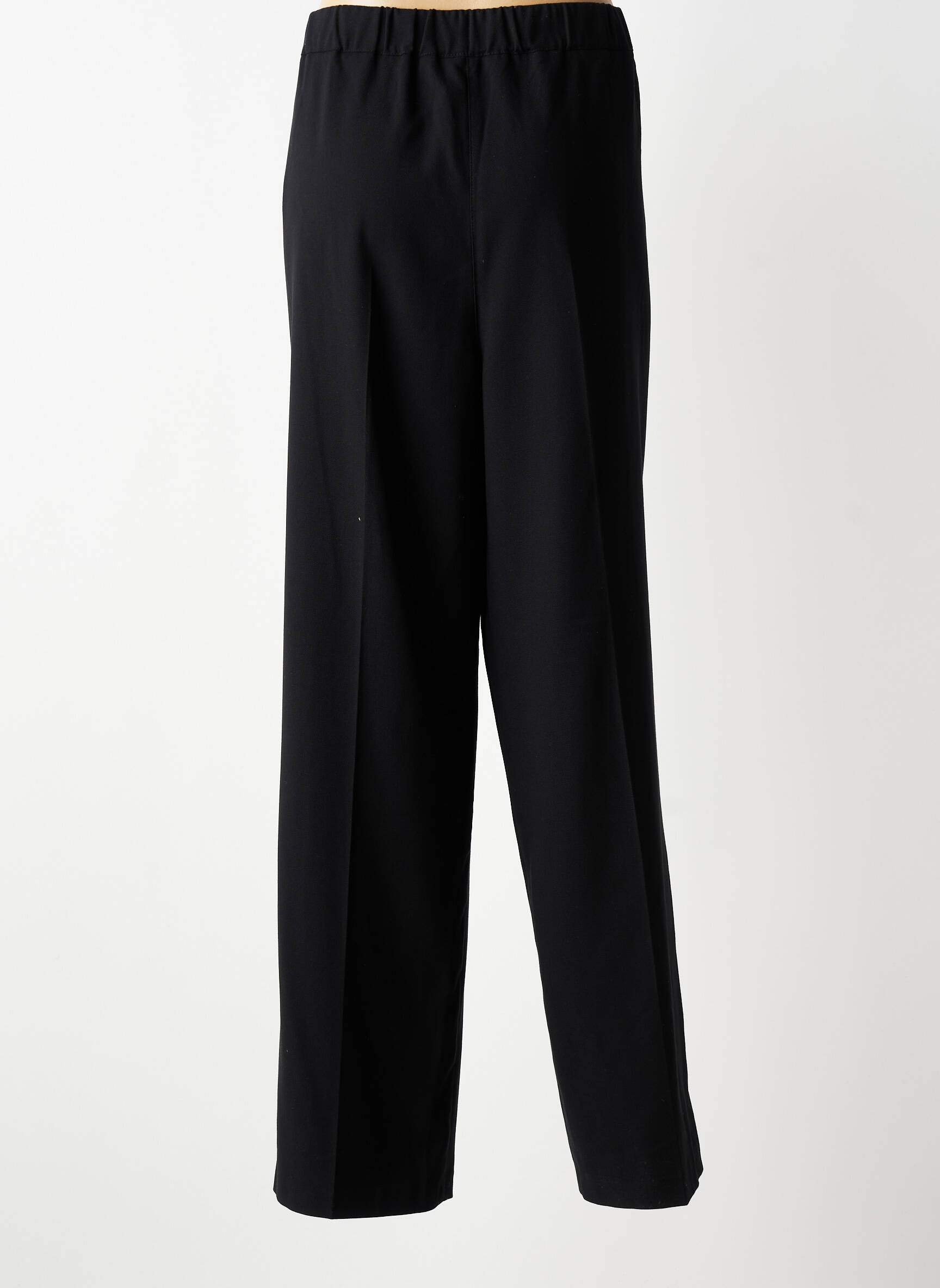 Pantalon drept țesătură crep mărime normală negru JULIE GUERLANDE femeie