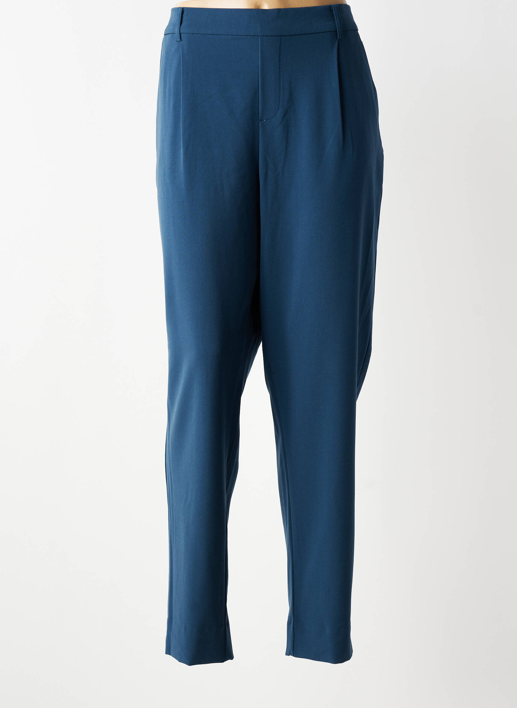 Pantalon drept țesătură crep mărime normală albastru CISO femeie