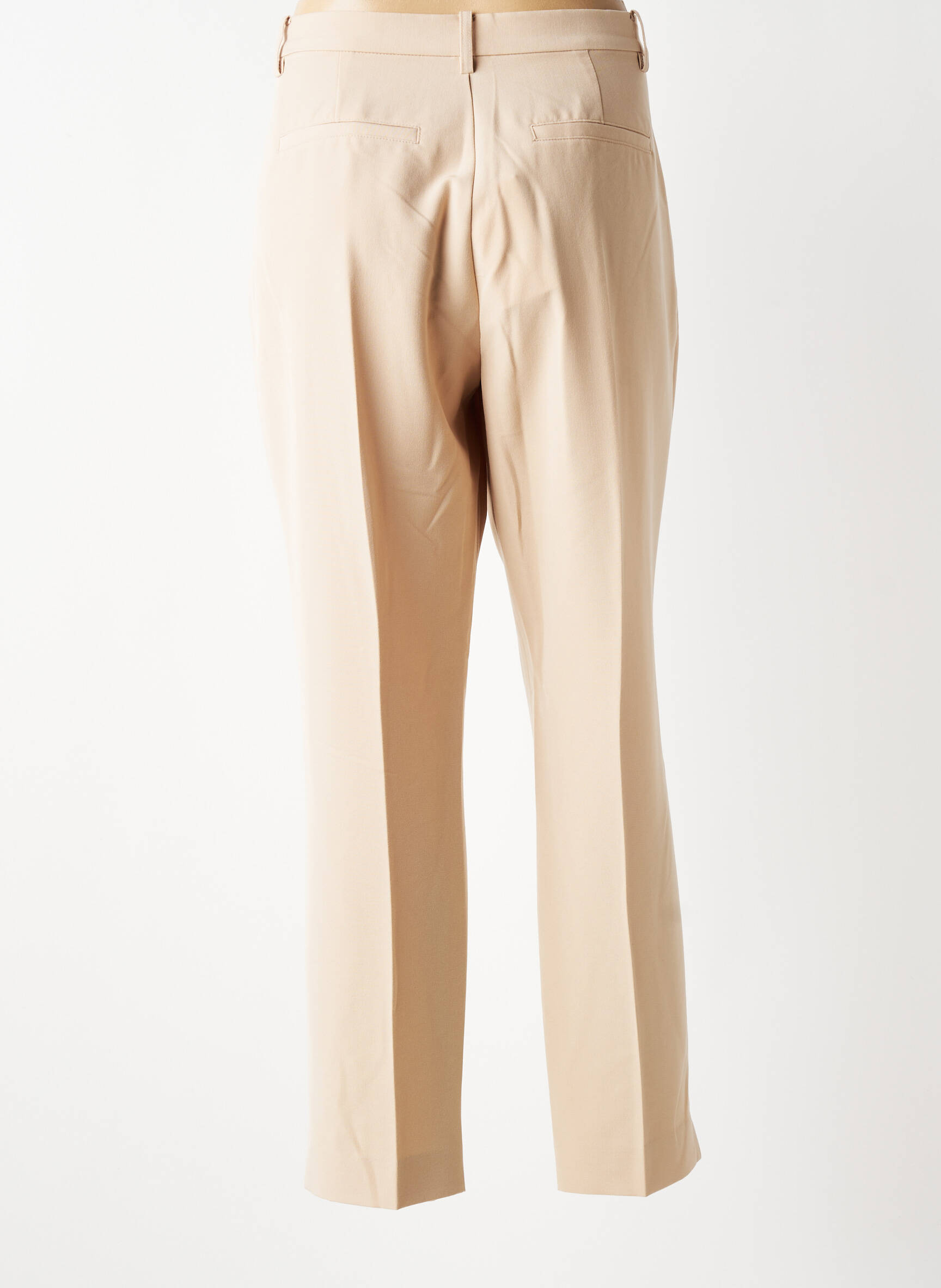 Pantalon chino închidere cu fermoar sub clapetă cu nasturi mărime normală bej JENSEN femeie