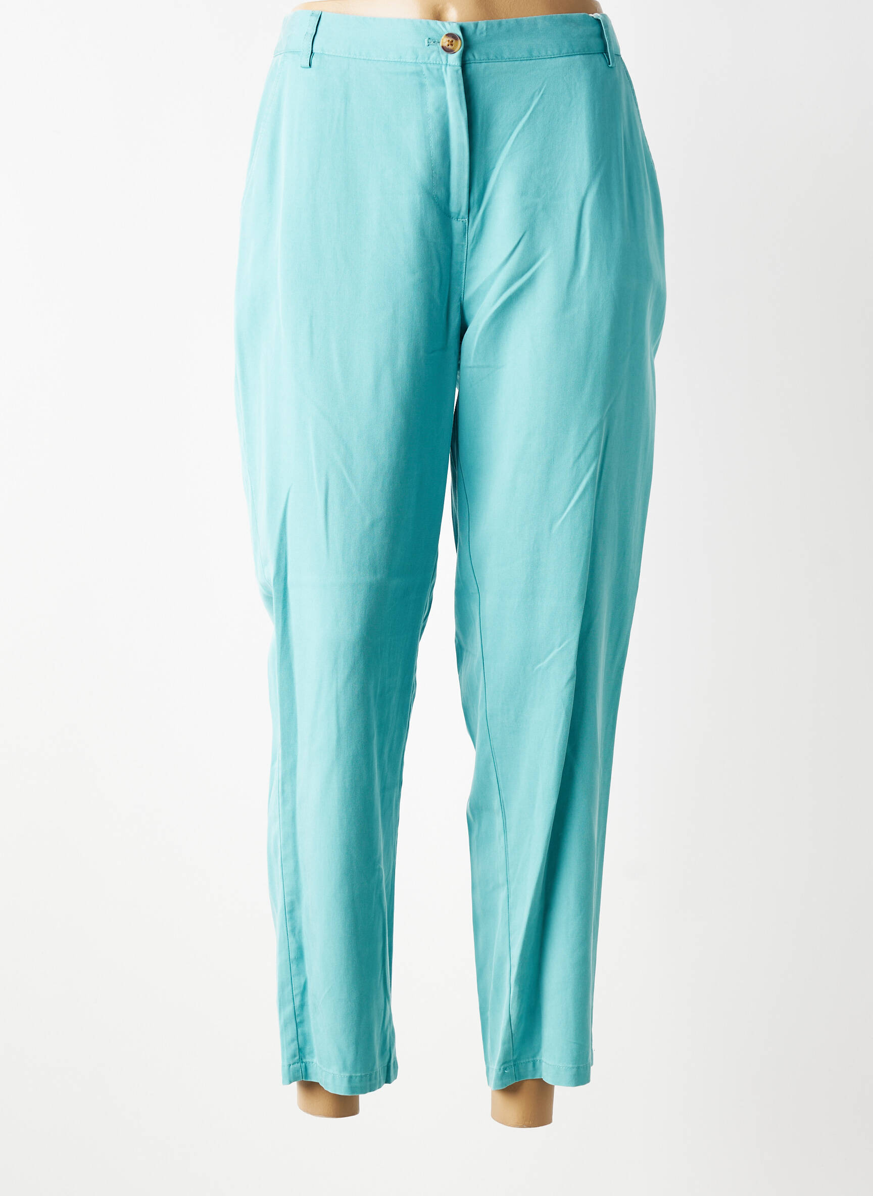 Pantalon 7/8 talie înaltă talie înaltă albastru C'EST BEAU LA VIE femeie